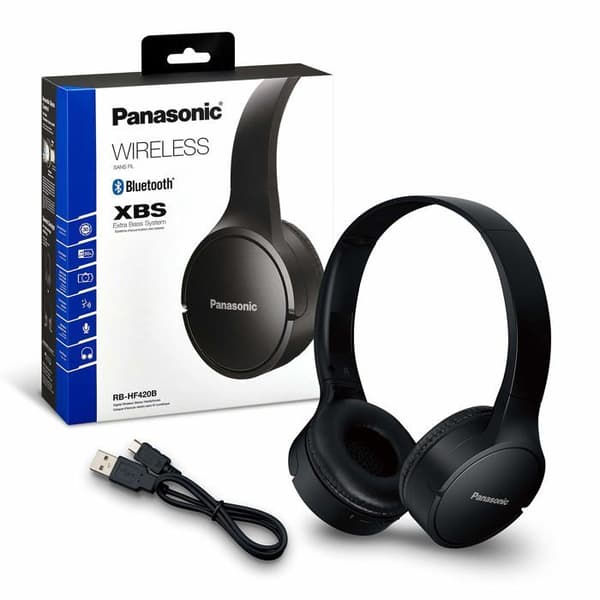 Bluetooth-hörlurar - Panasonic - RB-HF420BE-K - Batteritid 50h - Lätt - Röststyrning