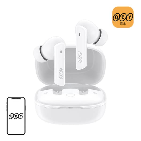 Øretelefoner TWS QCY HT05, ANC (hvit)