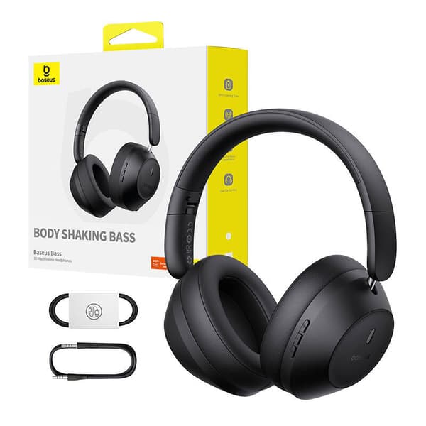 Baseus Bass 30 Max trådløse hodetelefoner (svarte)