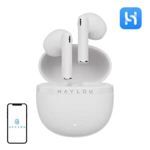 TWS Haylou X1 Plus hörlurar (vita)