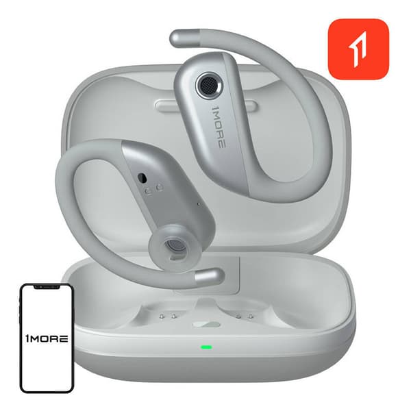 1 MER PASSENDE ÅPNE trådløse hodetelefoner (sølv)