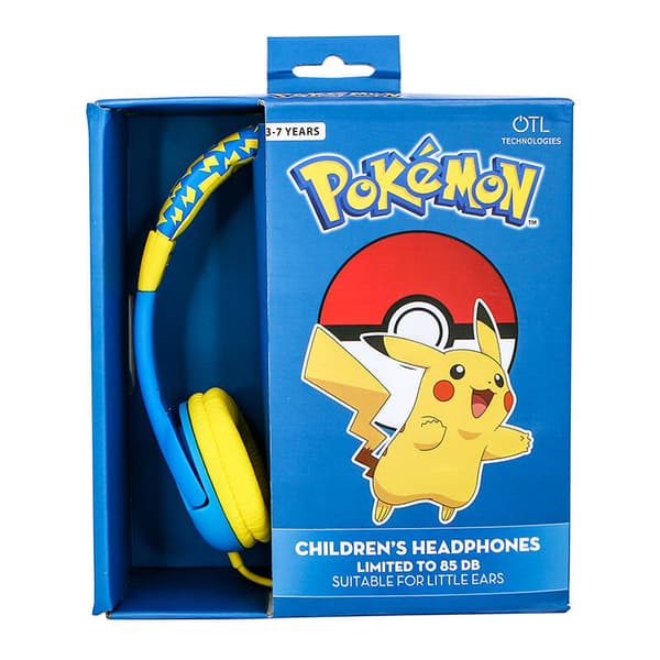 Kablede hovedtelefoner til børn OTL Pokemon Pikachu (blå-gul)