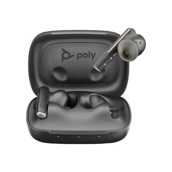 Trådlösa hörlurar - Bluetooth - USB-C via Bluetooth-adapter - HP Inc. - Poly Voyager Free 60 UC - Trådlösa hörlurar med Mi