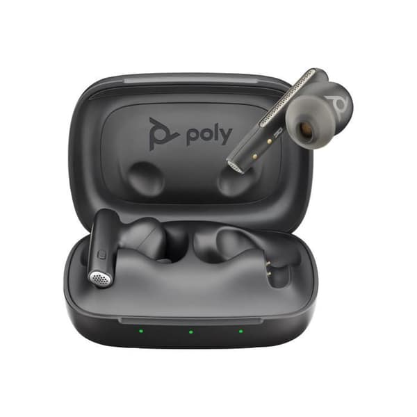 Trådlösa hörlurar - Bluetooth - USB-C via Bluetooth-adapter - HP Inc. - Poly Voyager Free 60 UC - Trådlösa hörlurar med Mi