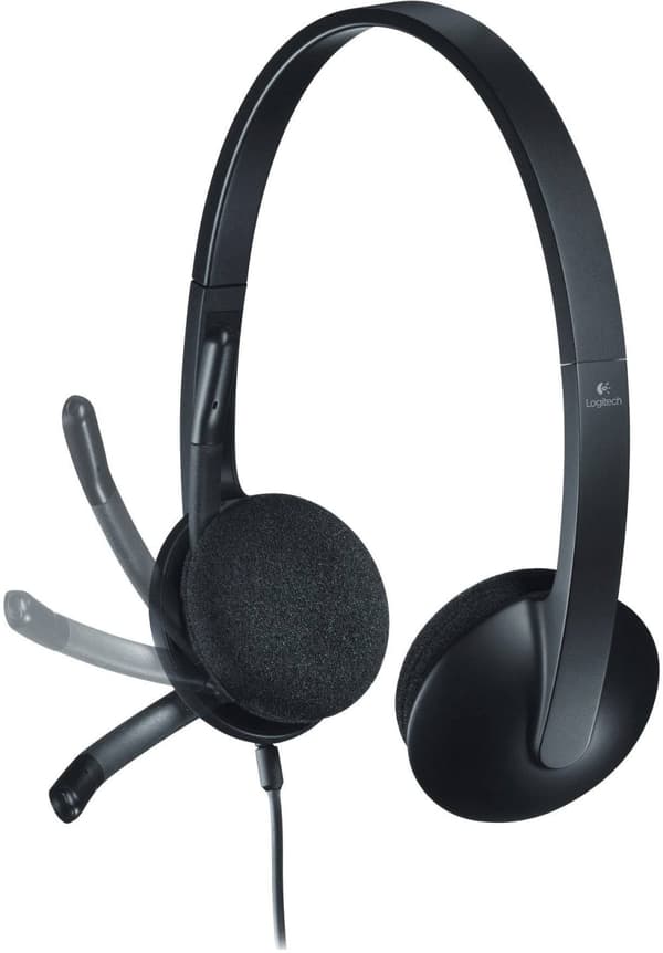 Logitech - H340 USB Computer Headset - Black