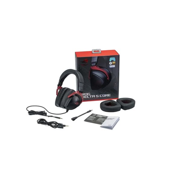 Spelheadset - ASUS - ROG Delta S Core - Trådbunden 3,5 mm - Impedans 32 Ohm - Respons 20-40000 Hz