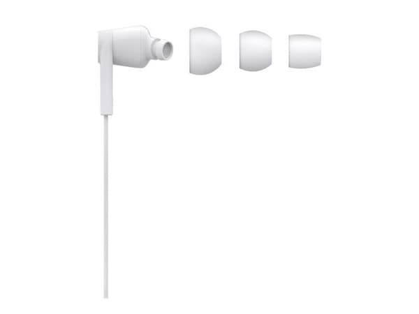 BELKIN RockStar hörlurar med Lightning-kontakt - För iPhone XS, XS Max, XR, 8/8 Plus - Vit