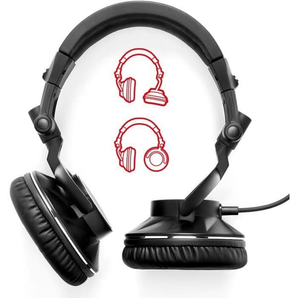 HERCULES HDP DJ60 - Hörlurar Circum-aural - Bullerdämpning - Svart