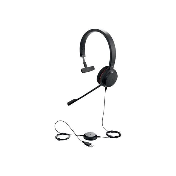 Jabra Evolve 20 USB-C MS Mono-hörlurar - Hörlurar med mikrofon - Kabelansluten - Volymkontroll