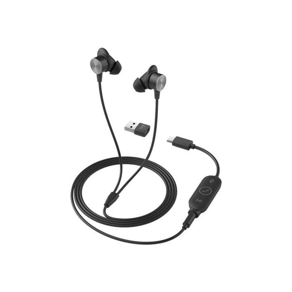 Mikro-headset - LOGITECH - Zone Wired Earbuds - In-ear - Trådad - Svettålig