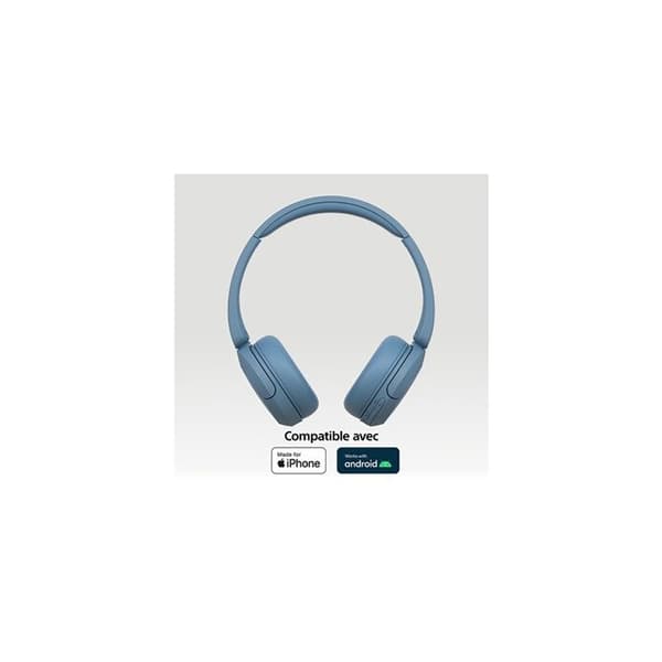 Hörlurar - Sony - WH-CH520 - Bluetooth - 50 timmars batteritid - Över örat - BLÅ