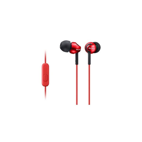 In-ear headphones - SONY - MDR-EX110LAR.AE - Red - Wired - Remote control