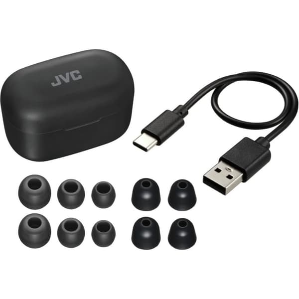 JVC HA-A25T Memory Foam-øretelefoner med støjreducerende sorte