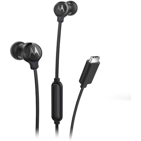 Hörlurar - MOTOROLA - Öronsnäckor 3C-S - Svarta - USB-C - Svettbeständiga