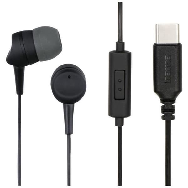 In-ear hörlurar - HAMA - Sea Hi-Fi - Trådad - Bullerdämpning - Mörkgrå svart