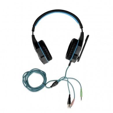 iBox X8 Headset Kablet Hovedbånd Gaming Sort, Blå