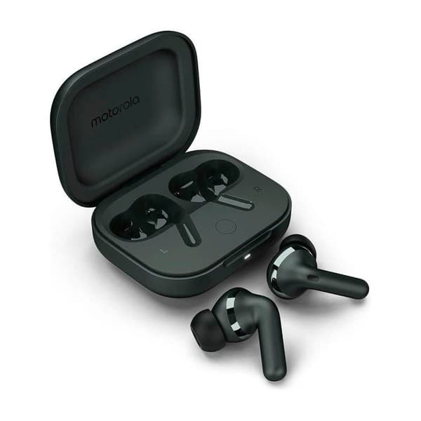 Motorola Moto Buds+ Bluetooth-hörlurar, grå (skogsgrå)