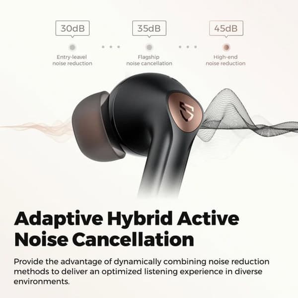 Trådlösa hörlurar - SoundPEATS - Air4 Pro - AptX Lossless - Aktiv brusreducering - Bluetooth 5.3