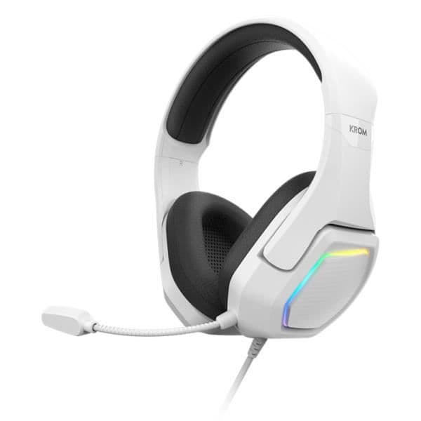 Märke Krom Modelov NXKROMKOPA71WH Fördelar - 7.1 virtuellt ljud - RGB regnbågseffektbelysning - 50 mm headset med