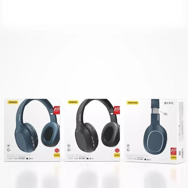 Multifunktions Bluetooth 5.0 trådlösa On-Ear-hörlurar med Micro SD-kortläsare FM-radio Svart Dudao