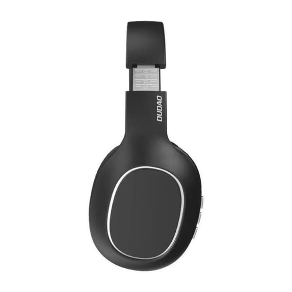 Multifunktions Bluetooth 5.0 trådlösa On-Ear-hörlurar med Micro SD-kortläsare FM-radio Svart Dudao