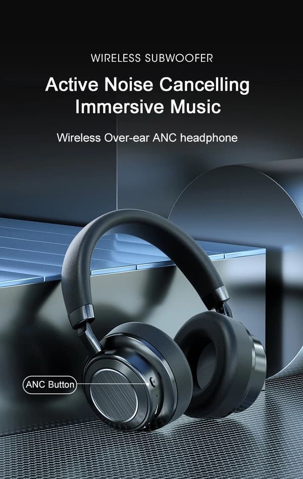 SERO VJ 364 Bluetooth Headphones med Noise-cancelling, Sort