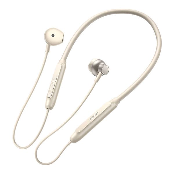 Joyroom JR-D8 trådlösa hörlurar med nackband (gräddvita)