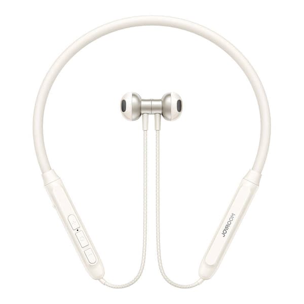 Joyroom JR-D8 trådlösa hörlurar med nackband (gräddvita)