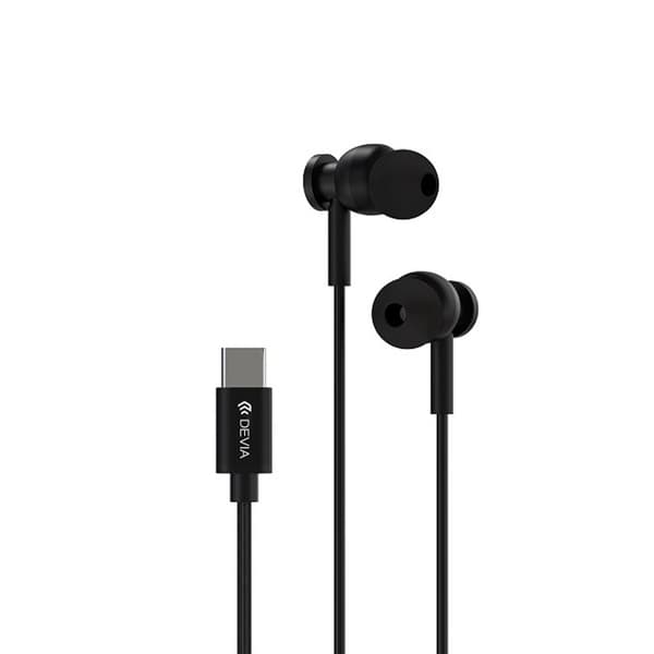 Devia Hodesett med USB-C i ørene - Svart