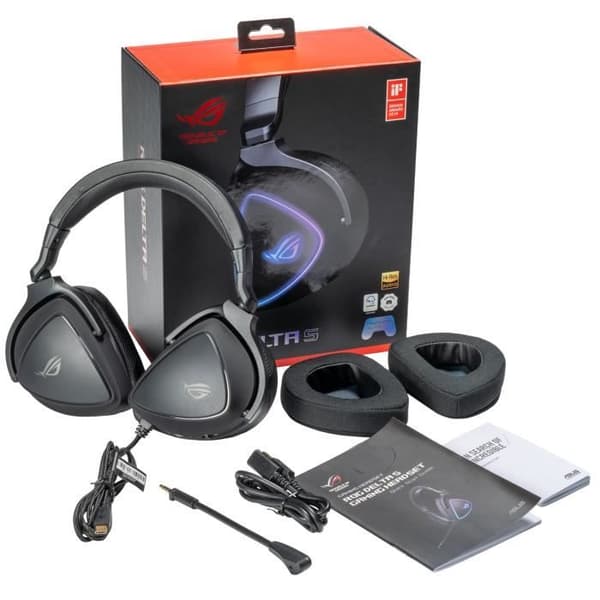 ASUS ROG Delta S Gaming Headset - USB-C - Ultralight - RGB - Kompatibel med PC, Nintendo Switch och Sony PlayStation