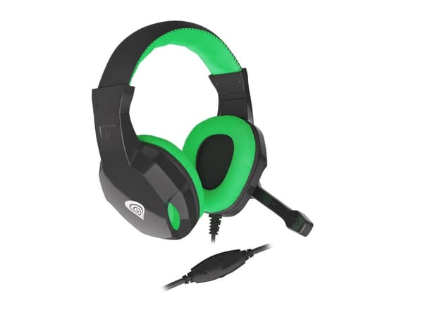 GENESIS ARGON 100 Headset Wired Head-band Gaming Svart, Grön