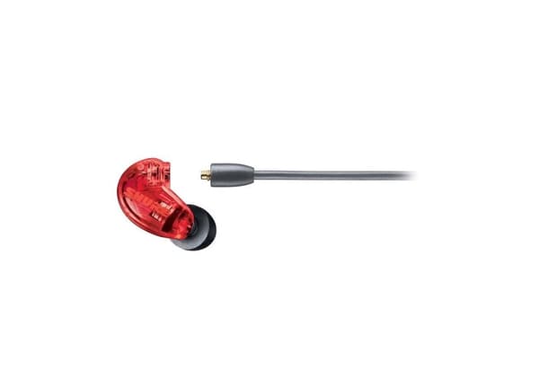 Shure SE215SPE-RD-EFS – yhden kuljettajan korvakuulokkeet 3,5 mm:n kaapelilla (punainen)