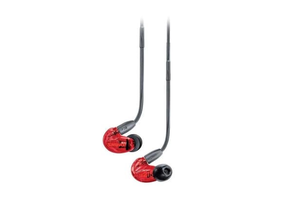 Shure SE215SPE-RD-EFS – yhden kuljettajan korvakuulokkeet 3,5 mm:n kaapelilla (punainen)