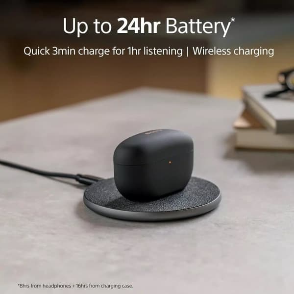 Sony WF-1000XM5 trådlösa Bluetooth brusreducerande hörlurar, in-ear hörlurar