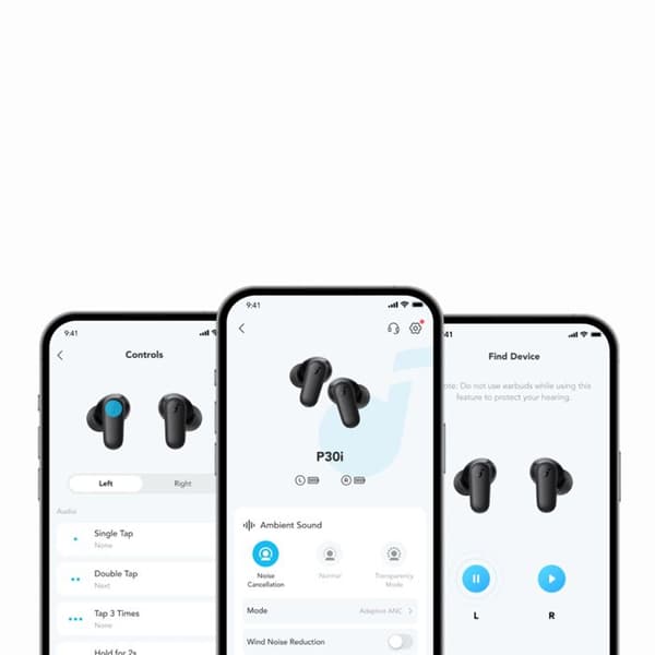 Trådlösa hörlurar - Anker - P30i - Bluetooth 5.4 - Ljud­isolering - IP54