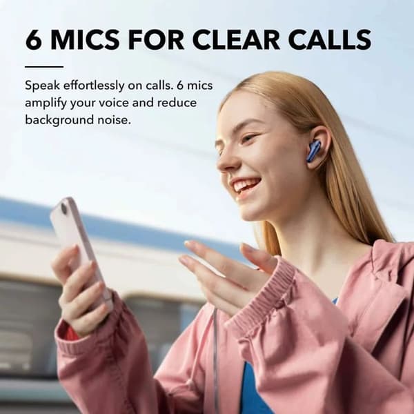 Trådlösa hörlurar SoundCore Liberty 4 NC (A3947G31) Bluetooth 5.3, ANC 2.0, högupplöst ljud, LDAC, IPX4 - Anker - Blå