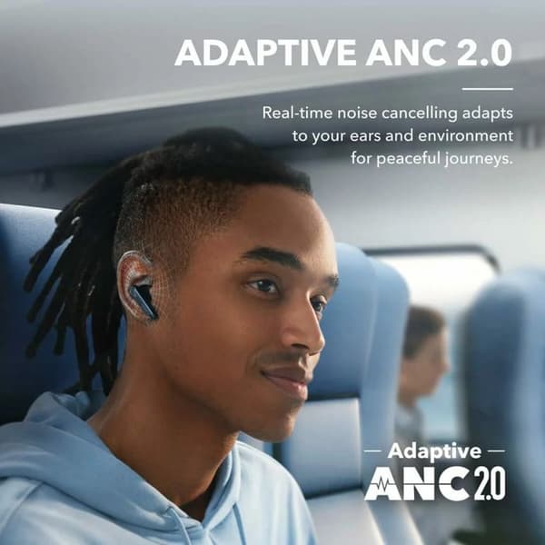Trådlösa hörlurar SoundCore Liberty 4 NC (A3947G31) Bluetooth 5.3, ANC 2.0, högupplöst ljud, LDAC, IPX4 - Anker - Blå