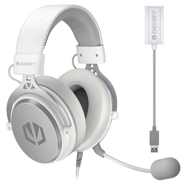 Hörlurar - ENDORFY - VIRO Plus - Onyx White - Avtagbar mikrofon - 7.1 ljud - Optimal komfort