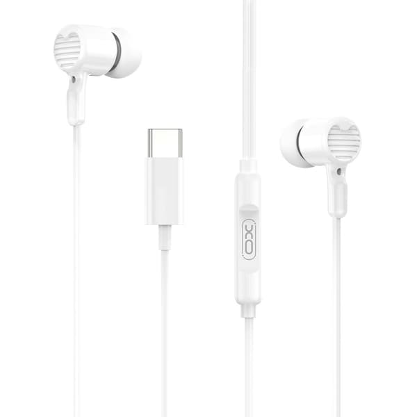 XO EP81 In-Ear Headset med USB-C - Vit