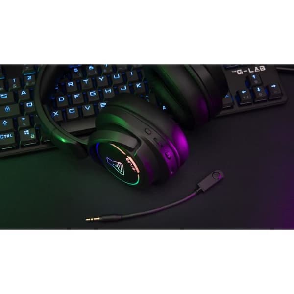 Trådlös Spelhörlur - The G-Lab - KORP IRIDIUM - Mikrofon - RGB - PC/PS4/Xbox One - Svart