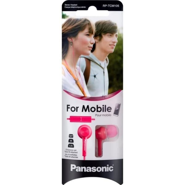 PANASONIC - RPTCM105EP - In-ear hörlurar - Integrerad mikrofon - Rosa