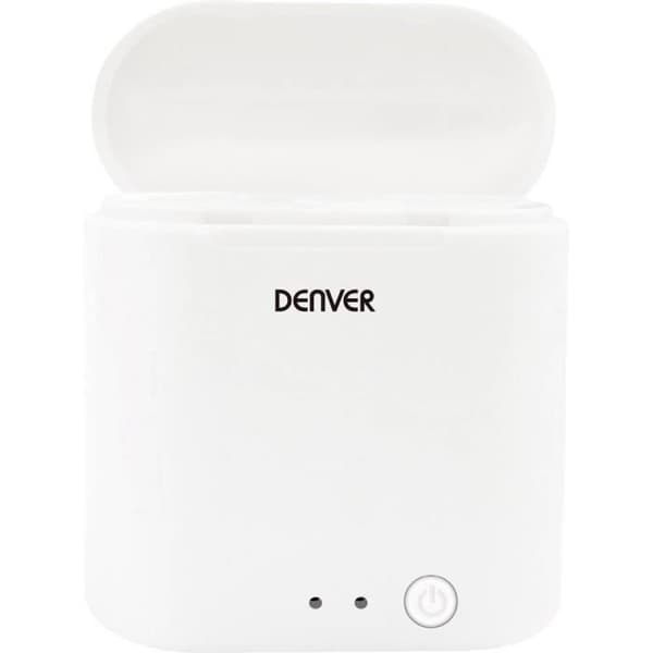 DENVER TWE-36MK2 Bluetooth in-ear hörlurar vita - Hörlurar med mikrofon - 3 timmars batteritid