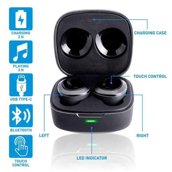 Grundig Bluetooth-hörlurar Svart