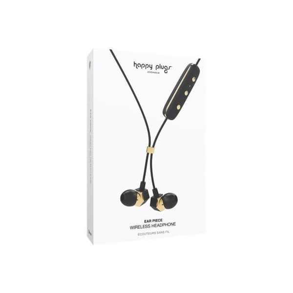 Happy Plugs Ear Piece Hörlurar med in-ear mikrofon trådlös Bluetooth svart