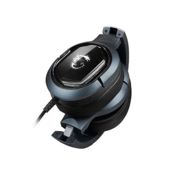 MSI IMMERSE GH50 Gaming Headset - USB-headset med kabel med löstagbar mikrofon och 16M färgbakgrundsbelysning