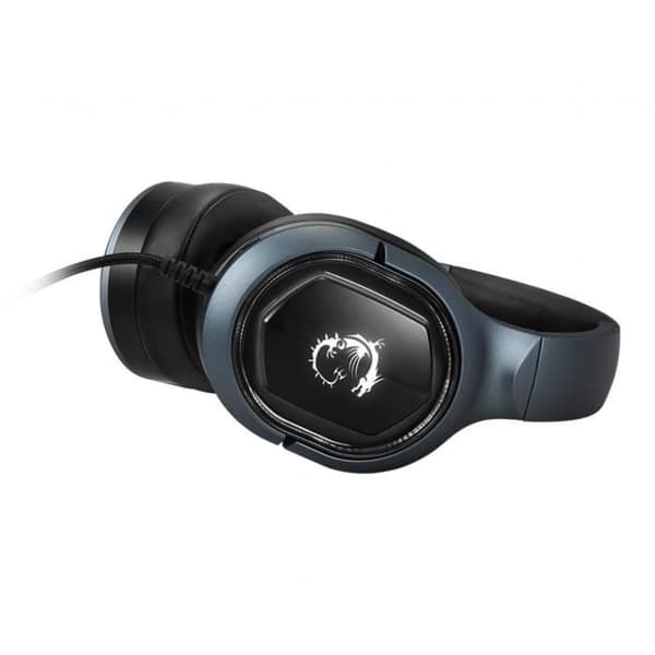 MSI IMMERSE GH50 Gaming Headset - USB-headset med kabel med löstagbar mikrofon och 16M färgbakgrundsbelysning