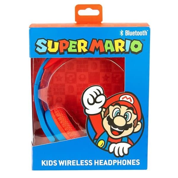 Bluetooth-hörlurar - OTL - Super Mario - Blå/Röd - Junior - Effektbegränsare
