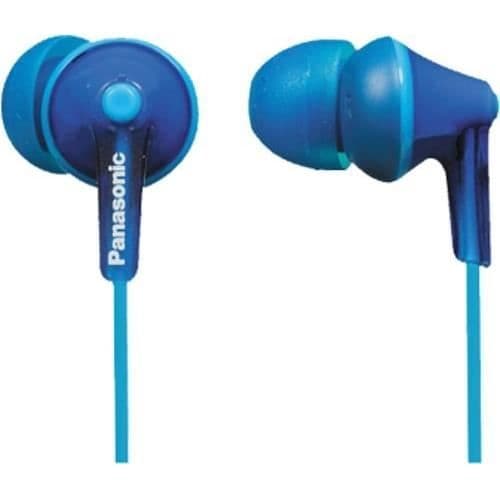 Panasonic RP-HJE125E-A in-ear hörlurar - Neodym magnet - Mikrofon - Ergo Fit design - Blå