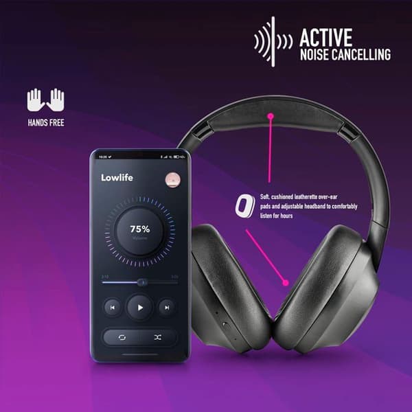 Trådlösa stereoheadset - NGS - Artica Shake - Bluetooth 5.3BLE - ANC - 40 timmars batteritid