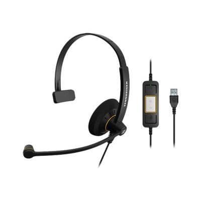 Sennheiser SC 30 USB ML för Call Center - Över örat - Svart med orange detaljer